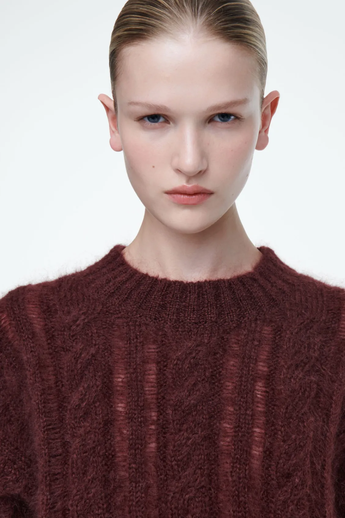 COS CABLE-KNIT MOHAIR SWEATER-Women Sweaters & Cardigans