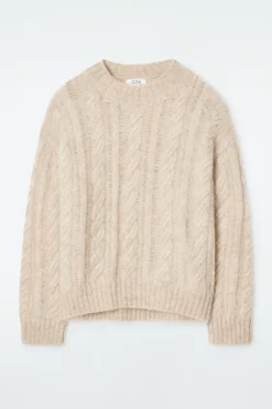 COS CABLE-KNIT MOHAIR SWEATER-Women Sweaters & Cardigans