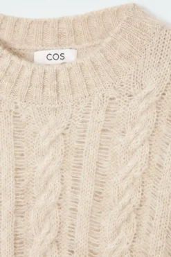 COS CABLE-KNIT MOHAIR SWEATER-Women Sweaters & Cardigans