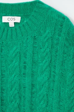 COS CABLE-KNIT MOHAIR SWEATER-Women Sweaters & Cardigans