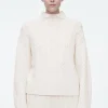 COS CABLE-KNIT WOOL FUNNEL-NECK SWEATER-Women Sweaters & Cardigans
