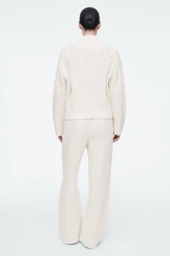 COS CABLE-KNIT WOOL FUNNEL-NECK SWEATER-Women Sweaters & Cardigans