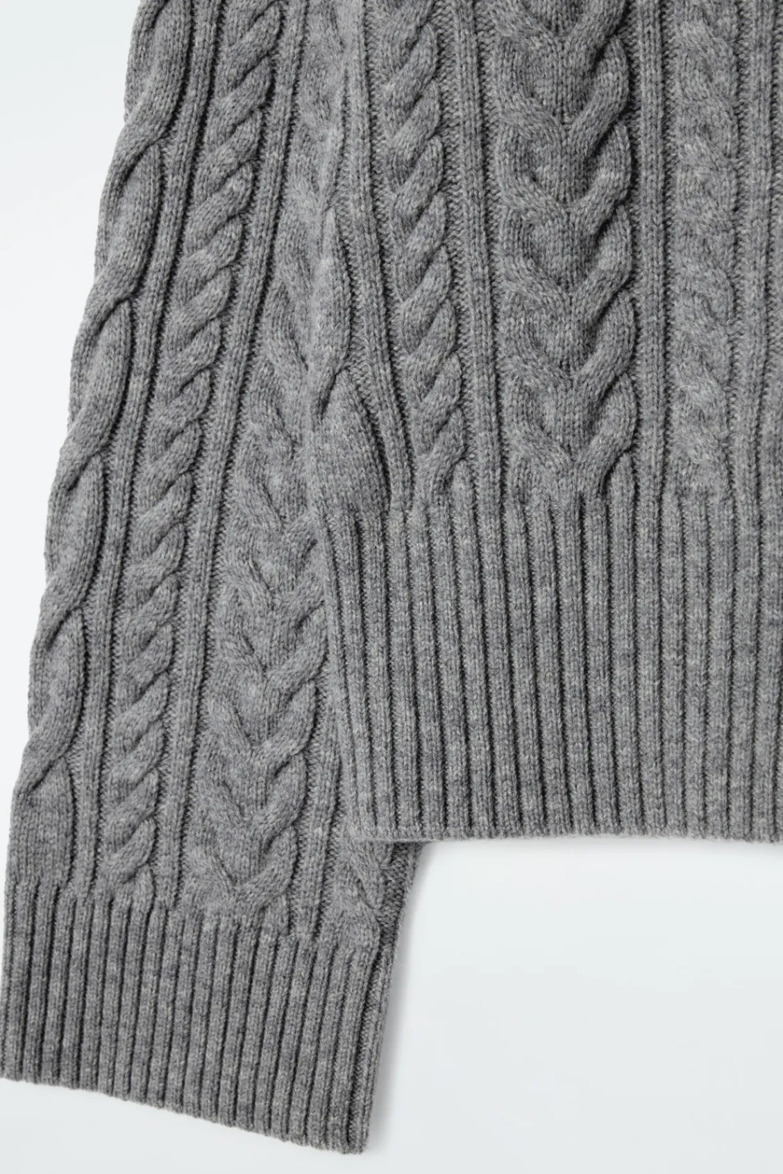COS CABLE-KNIT WOOL FUNNEL-NECK SWEATER-Women Sweaters & Cardigans