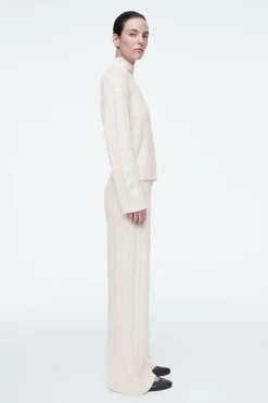 COS CABLE-KNIT WOOL PANTS-Women Pants | Sweaters & Cardigans