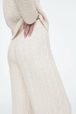 COS CABLE-KNIT WOOL PANTS-Women Pants | Sweaters & Cardigans