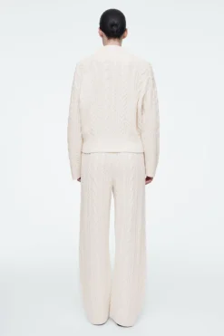 COS CABLE-KNIT WOOL PANTS-Women Pants | Sweaters & Cardigans