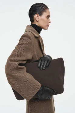 COS CASHMERE-LINED LEATHER GLOVES-Women Hats & Scarves | Cashmere