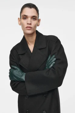 COS CASHMERE-LINED LEATHER GLOVES-Women Hats & Scarves | Cashmere
