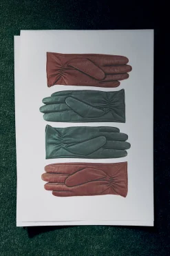 COS CASHMERE-LINED LEATHER GLOVES-Women Hats & Scarves | Cashmere