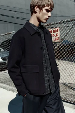 COS CHECKED WOOL OVERSHIRT- Shirts
