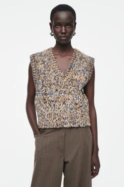 COS CHUNKY HAND-KNIT WOOL VEST-Women Tops | Sweaters & Cardigans