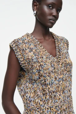 COS CHUNKY HAND-KNIT WOOL VEST-Women Tops | Sweaters & Cardigans