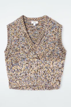 COS CHUNKY HAND-KNIT WOOL VEST-Women Tops | Sweaters & Cardigans