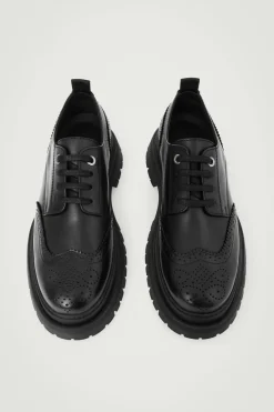 COS CHUNKY LEATHER DERBY BROGUES- Shoes