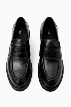 COS CHUNKY LEATHER PENNY LOAFERS-Women Shoes
