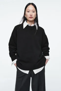 COS CHUNKY PURE CASHMERE CREW-NECK SWEATER-Women Cashmere | Sweaters & Cardigans