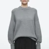 COS CHUNKY PURE CASHMERE CREW-NECK SWEATER-Women Cashmere | Sweaters & Cardigans