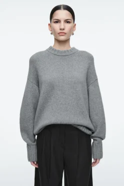 COS CHUNKY PURE CASHMERE CREW-NECK SWEATER-Women Cashmere | Sweaters & Cardigans