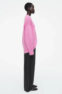 COS CHUNKY PURE CASHMERE CREW-NECK SWEATER-Women Cashmere | Sweaters & Cardigans