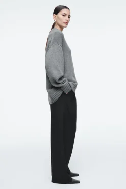 COS CHUNKY PURE CASHMERE CREW-NECK SWEATER-Women Cashmere | Sweaters & Cardigans