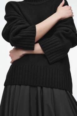 COS CHUNKY PURE CASHMERE TURTLENECK SWEATER-Women Cashmere | Sweaters & Cardigans