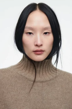 COS CHUNKY PURE CASHMERE TURTLENECK SWEATER-Women Cashmere | Sweaters & Cardigans
