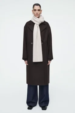 COS CHUNKY RIBBED PURE CASHMERE SCARF-Women Hats & Scarves | Cashmere