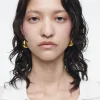 COS CHUNKY SEASHELL-SHAPED EARRINGS-Women Jewelry