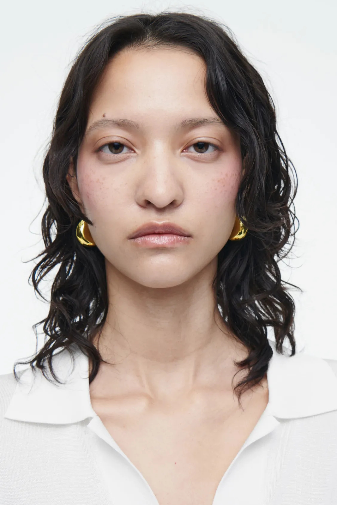 COS CHUNKY SEASHELL-SHAPED EARRINGS-Women Jewelry