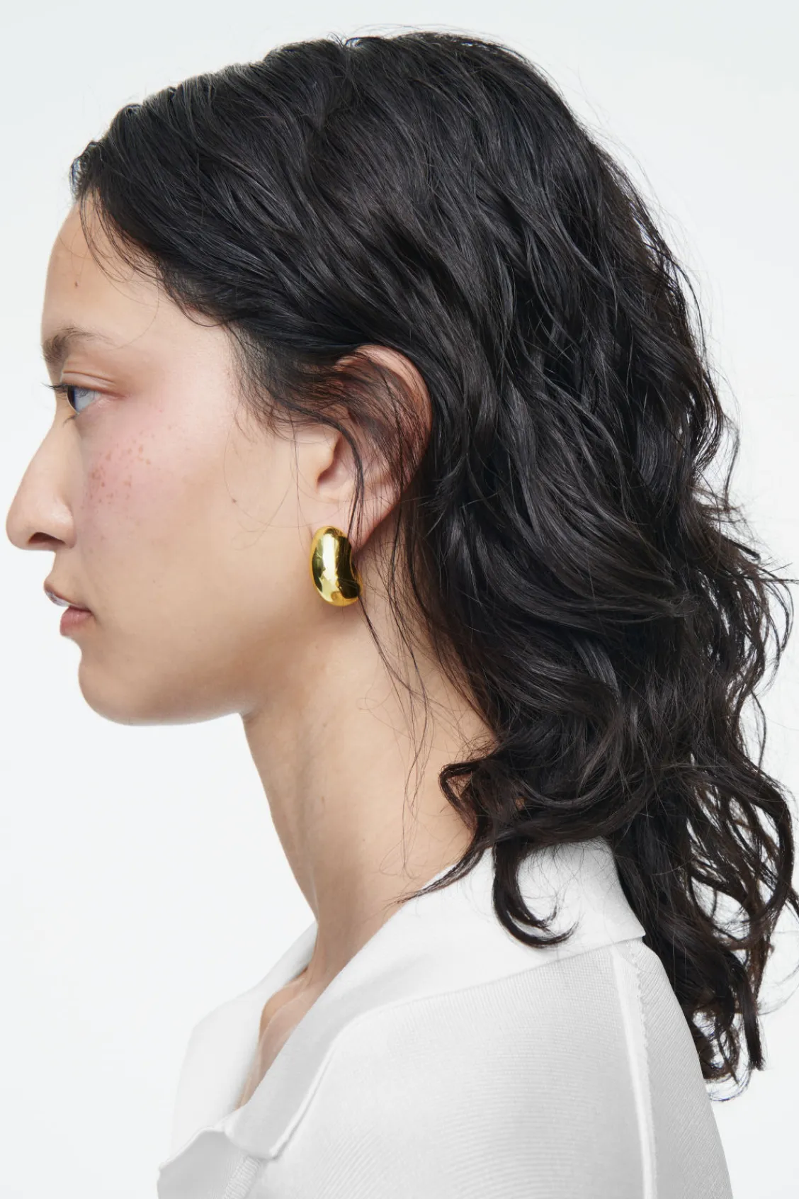 COS CHUNKY SEASHELL-SHAPED EARRINGS-Women Jewelry