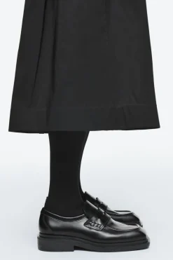 COS CHUNKY SQUARE-TOE LEATHER LOAFERS-Women Shoes