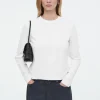 COS CLEAN CUT REGULAR LONG-SLEEVED T-SHIRT-Women T-Shirts | Tops