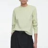 COS CLEAN CUT REGULAR LONG-SLEEVED T-SHIRT-Women T-Shirts | Tops