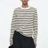 COS CLEAN CUT REGULAR LONG-SLEEVED T-SHIRT-Women T-Shirts | Tops