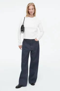 COS CLEAN CUT REGULAR LONG-SLEEVED T-SHIRT-Women T-Shirts | Tops