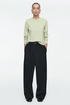 COS CLEAN CUT REGULAR LONG-SLEEVED T-SHIRT-Women T-Shirts | Tops