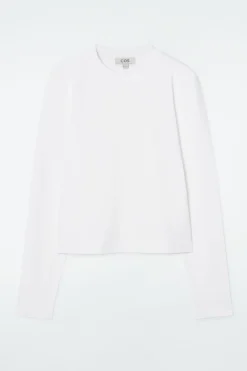 COS CLEAN CUT REGULAR LONG-SLEEVED T-SHIRT-Women T-Shirts | Tops
