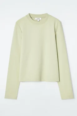 COS CLEAN CUT REGULAR LONG-SLEEVED T-SHIRT-Women T-Shirts | Tops