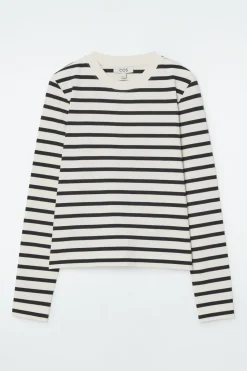 COS CLEAN CUT REGULAR LONG-SLEEVED T-SHIRT-Women T-Shirts | Tops