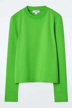 COS CLEAN CUT REGULAR LONG-SLEEVED T-SHIRT-Women T-Shirts | Tops