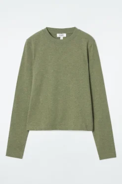 COS CLEAN CUT REGULAR LONG-SLEEVED T-SHIRT-Women T-Shirts | Tops