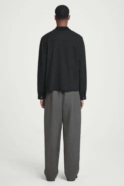 COS COLLARED COTTON-JERSEY JACKET- Shirts | Coats & Jackets
