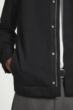 COS COLLARED COTTON-JERSEY JACKET- Shirts | Coats & Jackets