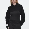 COS COLLARED CROPPED KNITTED SWEATER-Women Capes & Hybrids | Tops