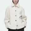 COS COLLARED FAUX SHEARLING JACKET-Women Coats & Jackets