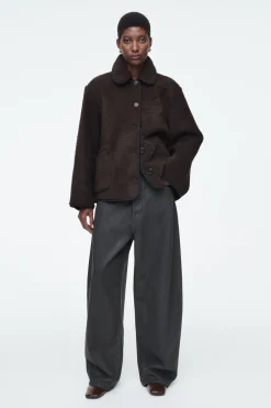 COS COLLARED FAUX SHEARLING JACKET-Women Coats & Jackets