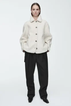 COS COLLARED FAUX SHEARLING JACKET-Women Coats & Jackets