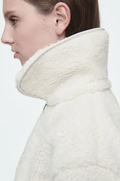 COS COLLARED FAUX SHEARLING JACKET-Women Coats & Jackets