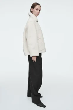 COS COLLARED FAUX SHEARLING JACKET-Women Coats & Jackets