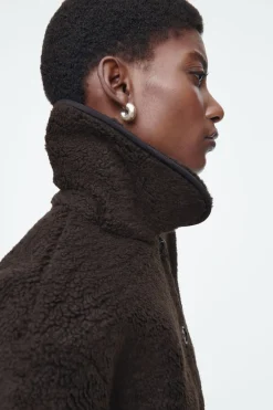 COS COLLARED FAUX SHEARLING JACKET-Women Coats & Jackets